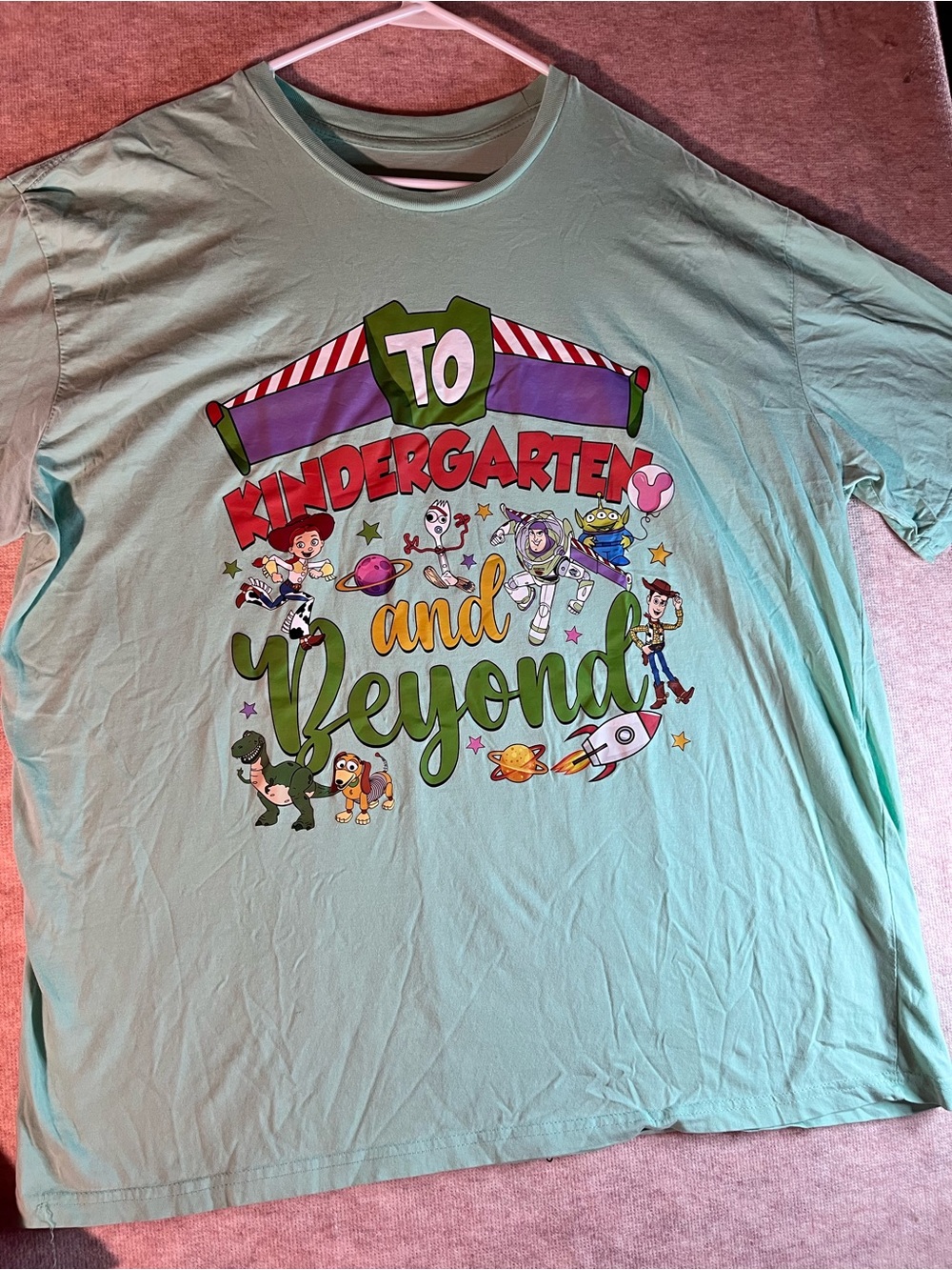 Source Unknown Mint Green "To Kindergarten and Beyond" Kids Graphic Tee